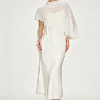 ✨👗Conjunto elegante de vestido de duas peças para mulher com capa
