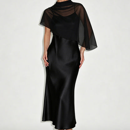 ✨👗Conjunto elegante de vestido de duas peças para mulher com capa