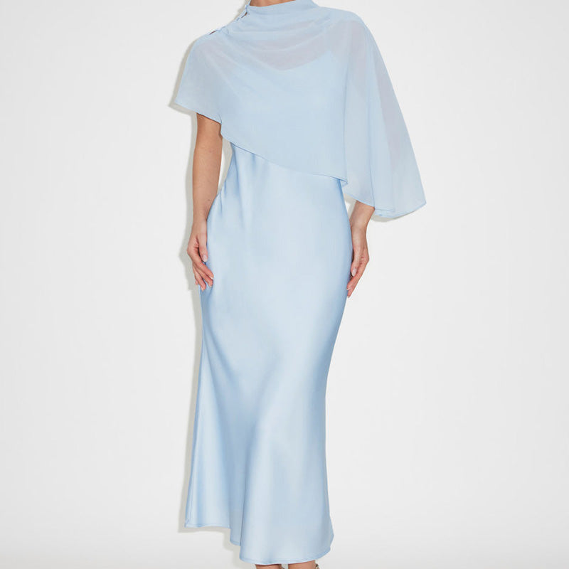 ✨👗Conjunto elegante de vestido de duas peças para mulher com capa