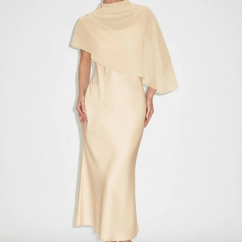 ✨👗Conjunto elegante de vestido de duas peças para mulher com capa