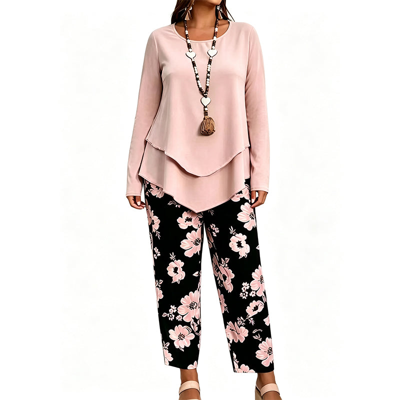 ✨👗Conjunto de duas peças para mulher: top e calças casuais