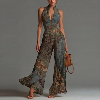 ✨👗Macacão com pregas esvoaçantes