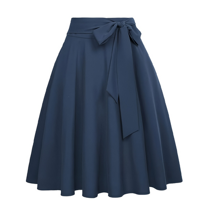 ✨👗Saia plissada de cintura alta para mulher com laço