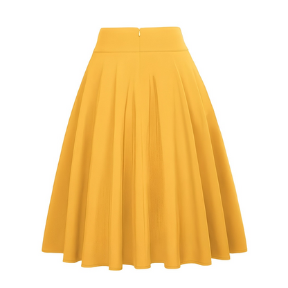 ✨👗Saia plissada de cintura alta para mulher com laço