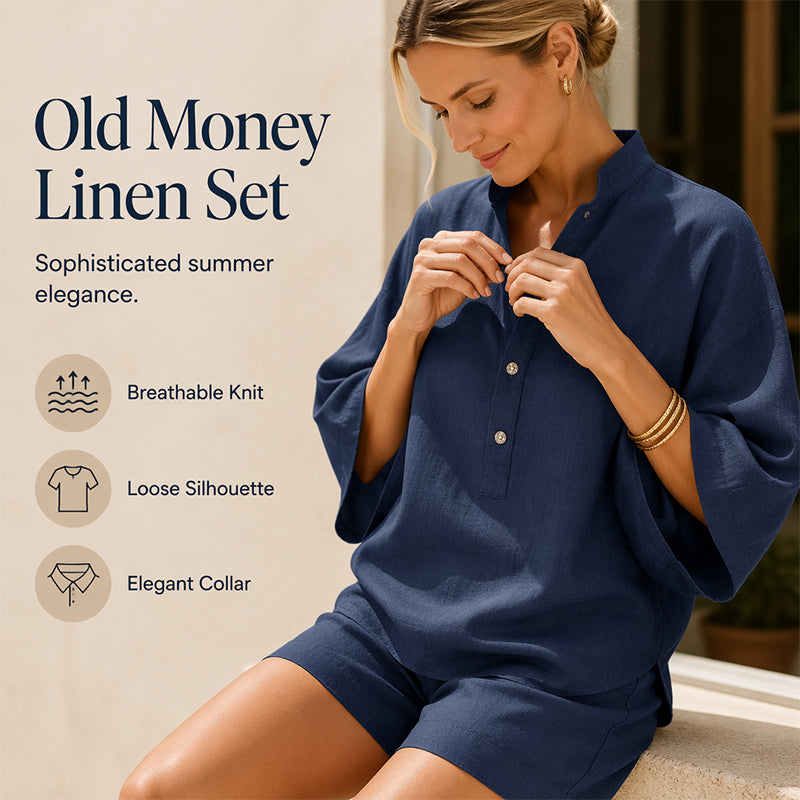 ✨👚Conjunto minimalista de top e calções casuais para mulher