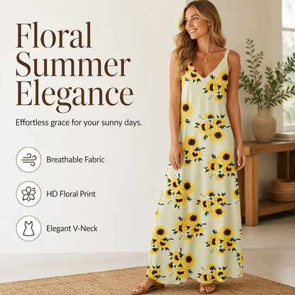 ✨👗Vestido maxi esvoaçante para férias