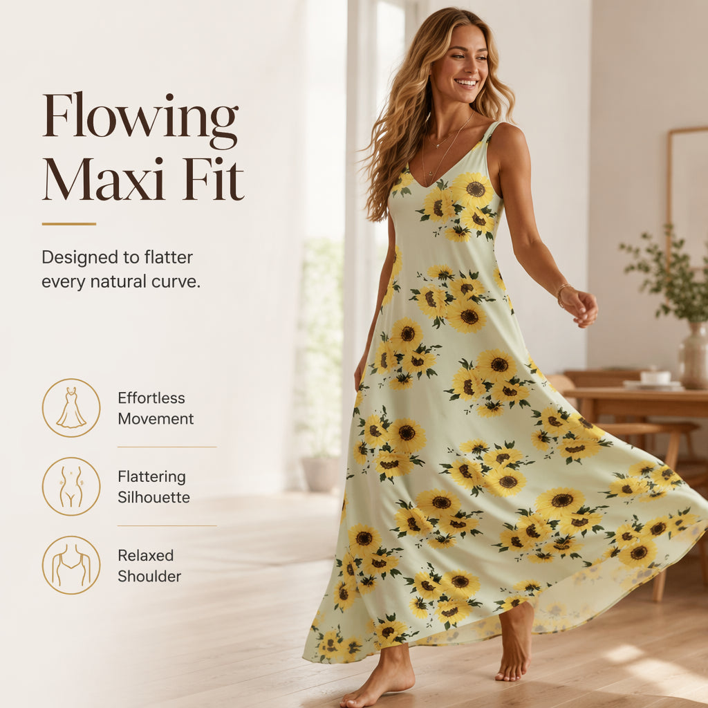 ✨👗Vestido maxi esvoaçante para férias