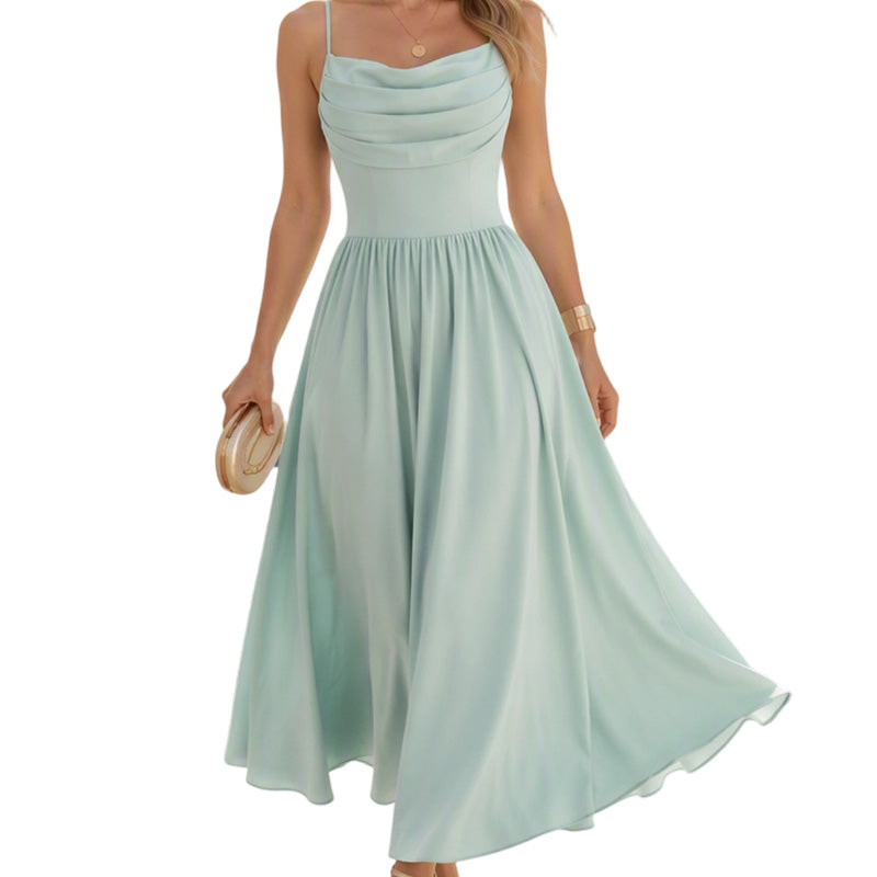 ✨👗 Vestido maxi elegante com alças finas para mulher – 50% de desconto! Silhueta esvoaçante, alças delicadas, elegância intemporal – perfeito para o verão e ocasiões especiais. 🔥🌸