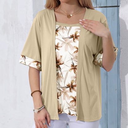 ✨👚Top de duas peças com estampado floral