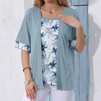 ✨👚Top de duas peças com estampado floral