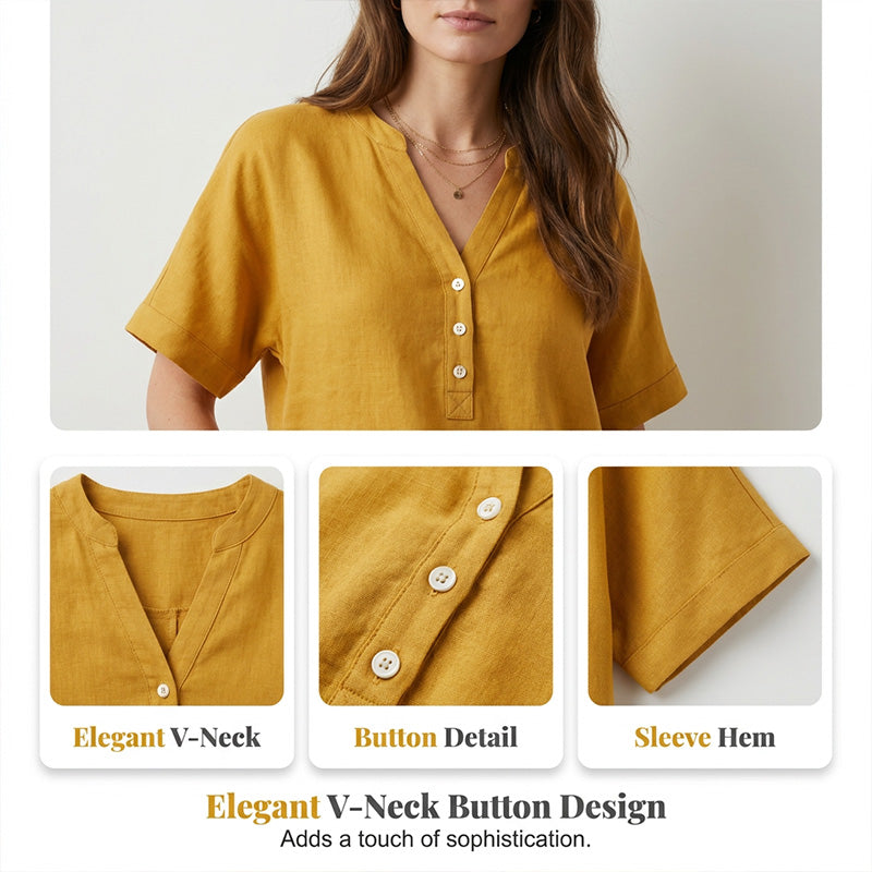 ✨👗Conjunto de camisa de manga curta e calças compridas para mulher