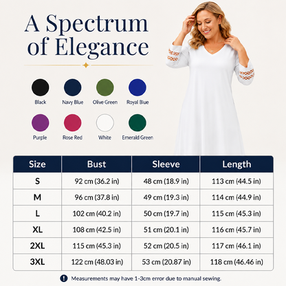 ☀️👗Top Pick - V-Neck Midi Dress – Relaxed Fit & Soft Drape for Any Occasion