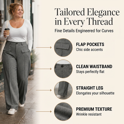 Women's High-Waisted Suit Pants