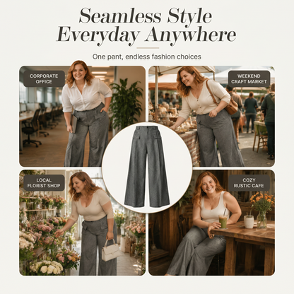 Women's High-Waisted Suit Pants