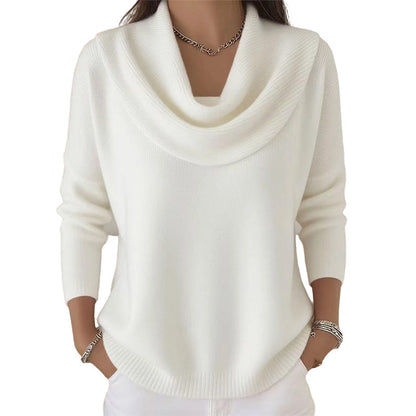 👚Novidades - Camisola com decote em gola alta e lantejoulas – Punhos com canelado suave e caimento elegante para qualquer ocasião 🌿