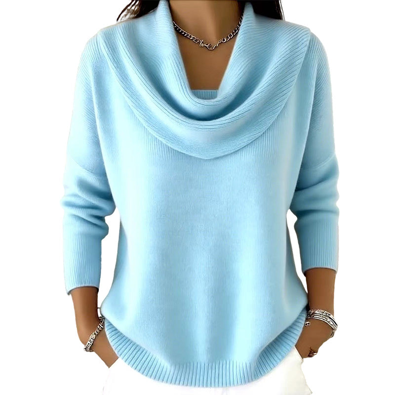 👚Novidades - Camisola com decote em gola alta e lantejoulas – Punhos com canelado suave e caimento elegante para qualquer ocasião 🌿