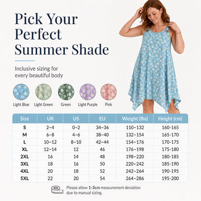 ✨🛍️Novidade - Vestido maxi sem mangas com estampado de margaridas – Conforto respirável e um ambiente de férias descontraído 🍃