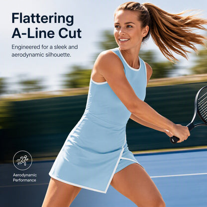🎉🎉Promoção de 2026 — Mais de 23 700 unidades vendidas!🎾 Vestido de ténis arejado com corte em A – Roupa desportiva respirável ✨