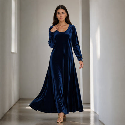 ✨👗Vestido maxi elegante de manga comprida para mulher