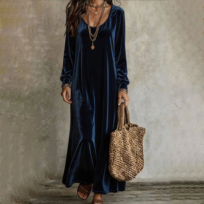 ✨👗Vestido maxi elegante de manga comprida para mulher