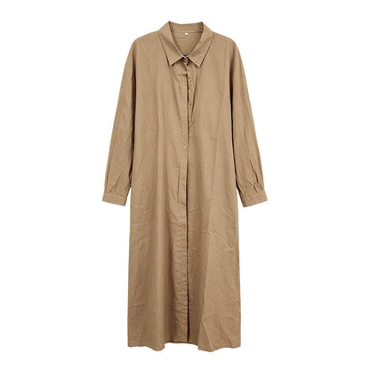 ✨👗Vestido-camisa maxi elegante para mulher