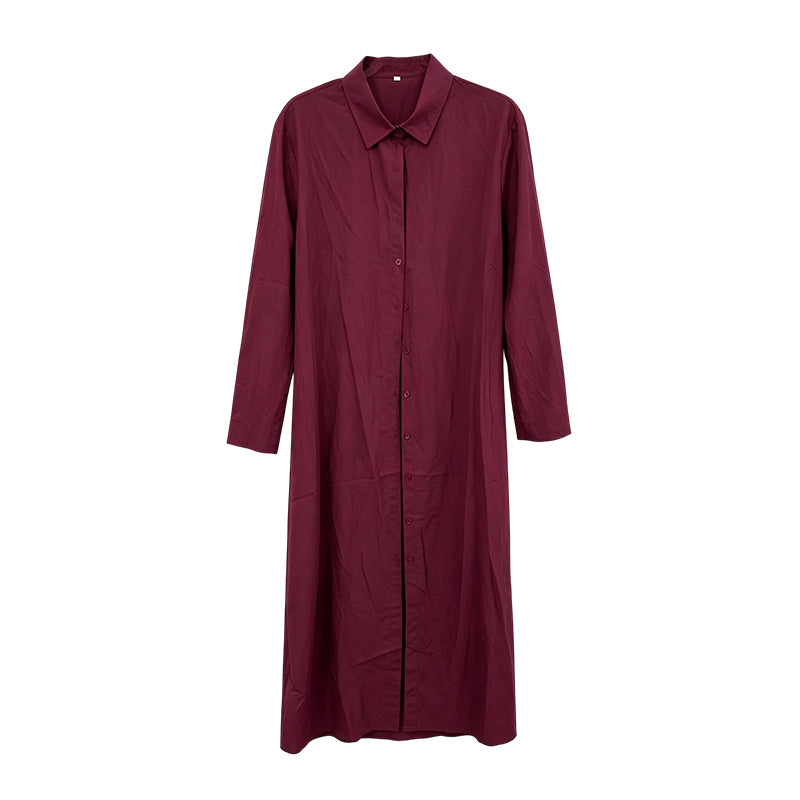 ✨👗Vestido-camisa maxi elegante para mulher