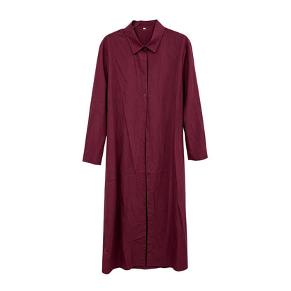 ✨👗Vestido-camisa maxi elegante para mulher