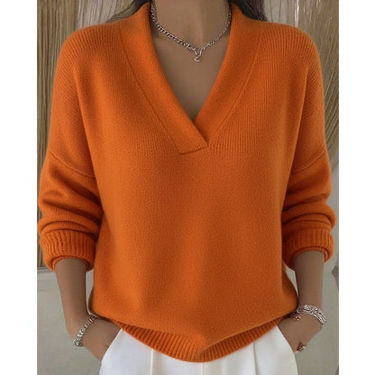 ✨👚Camisola aconchegante com decote em V para uso casual