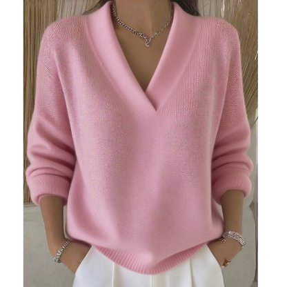 ✨👚Camisola aconchegante com decote em V para uso casual