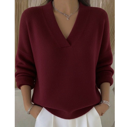 ✨👚Camisola aconchegante com decote em V para uso casual