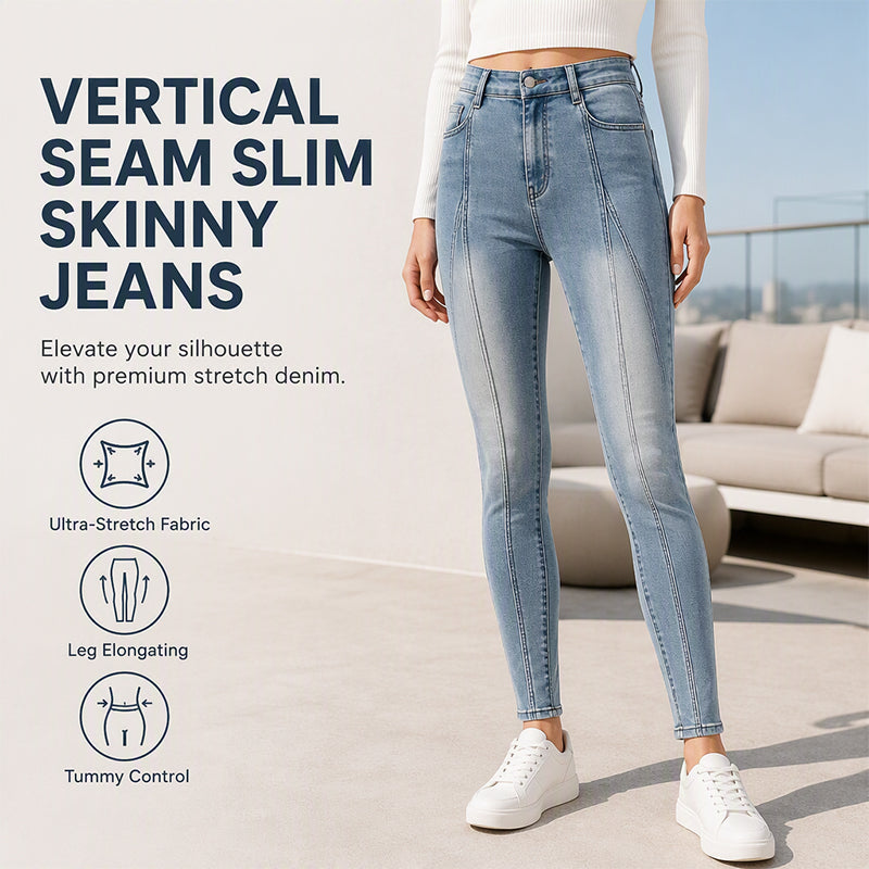 👖✨Calças de ganga justas de cintura alta para mulher – Ajuste perfeito para todas as curvas