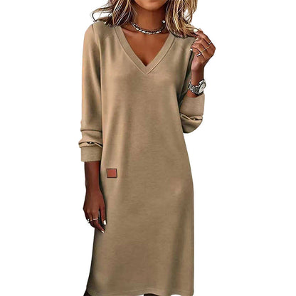 ✨👗Vestido midi com decote em V que realça a silhueta