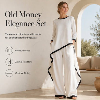 ✨👗Conjunto de túnica casual e calças de perna larga para mulher