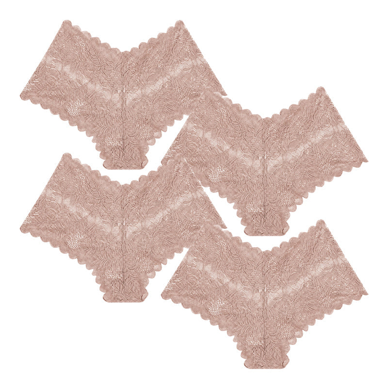 ❤️Cuecas femininas sensuais de renda, roupa interior floral transparente