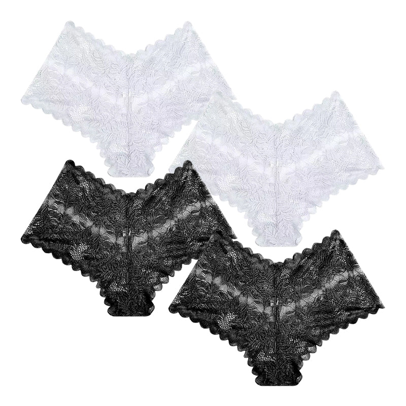 ❤️Cuecas femininas sensuais de renda, roupa interior floral transparente