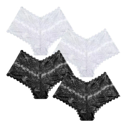 ❤️Cuecas femininas sensuais de renda, roupa interior floral transparente