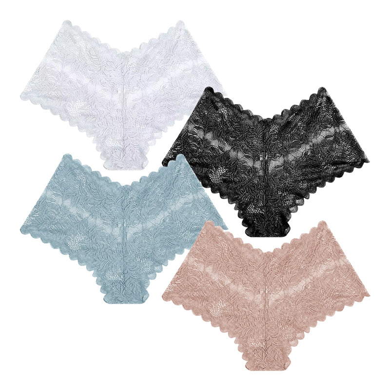 ❤️Cuecas femininas sensuais de renda, roupa interior floral transparente