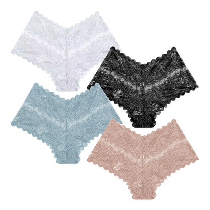 ❤️Cuecas femininas sensuais de renda, roupa interior floral transparente