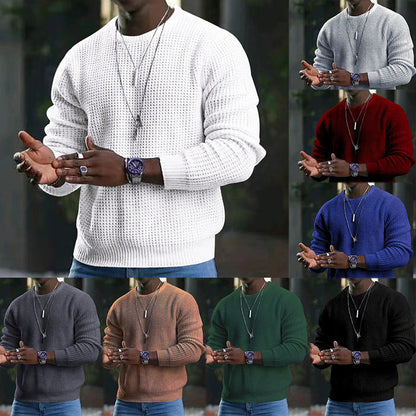 Camisola de gola redonda e mangas compridas