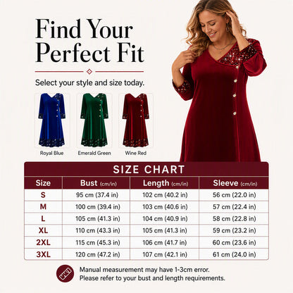 ✨👗Vestido elegante de decote em V com lantejoulas para mulher