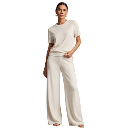✨👗Conjunto de 2 peças: top e calças largas para mulher