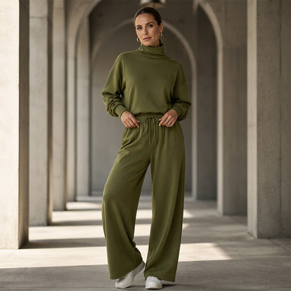✨👗Conjunto casual de duas peças com calças para mulher