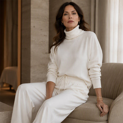 ✨👗Conjunto casual de duas peças com calças para mulher