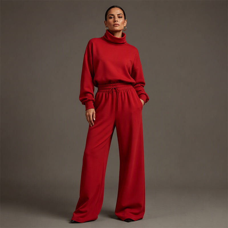 ✨👗Conjunto casual de duas peças com calças para mulher