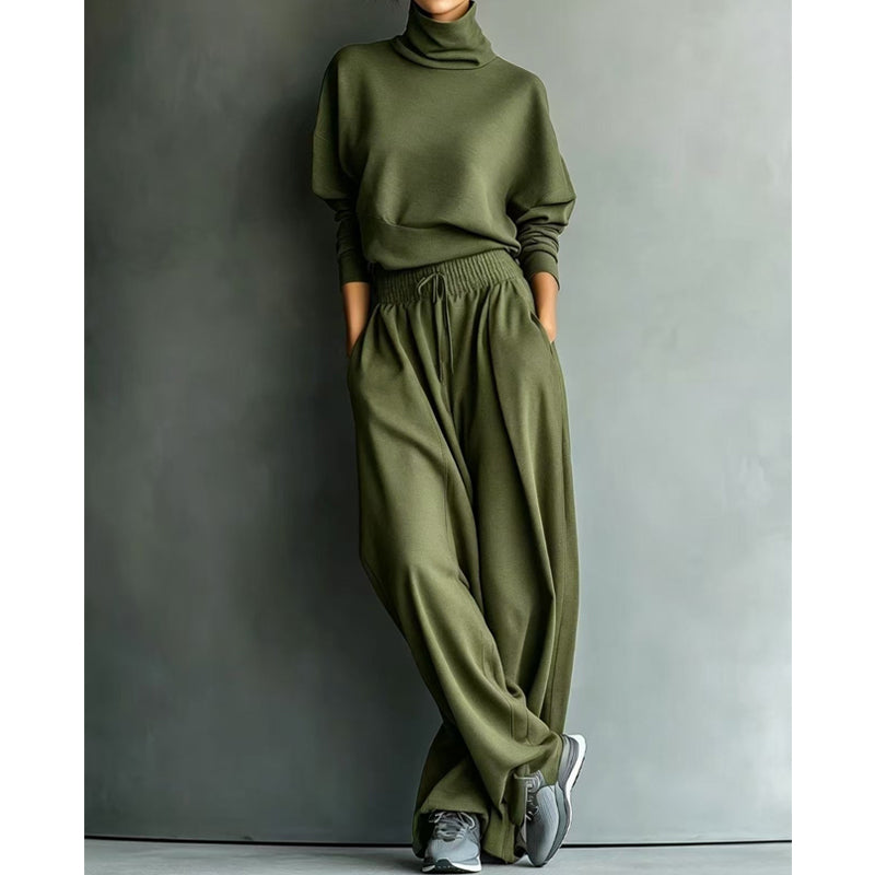 ✨👗Conjunto casual de duas peças com calças para mulher