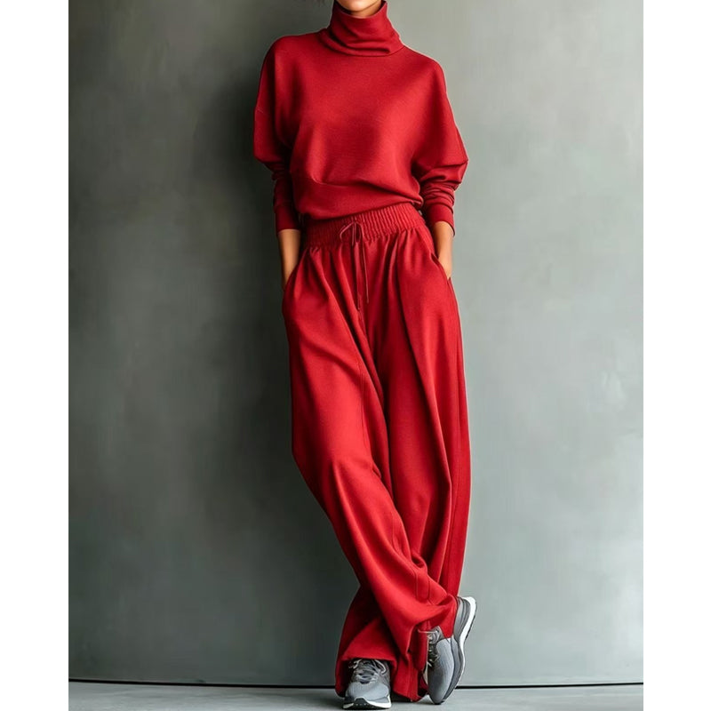 ✨👗Conjunto casual de duas peças com calças para mulher