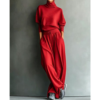 ✨👗Conjunto casual de duas peças com calças para mulher