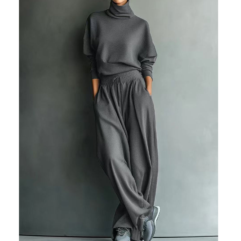✨👗Conjunto casual de duas peças com calças para mulher