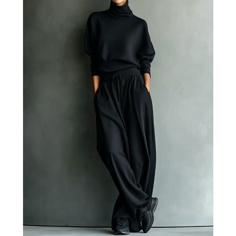 ✨👗Conjunto casual de duas peças com calças para mulher