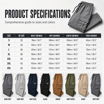 Calças cargo masculinas de corte largo e estilo casual